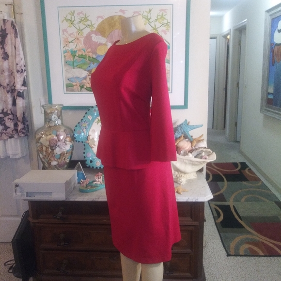 TALBOTS RED DRESS SZ 16W - Picture 4 of 8